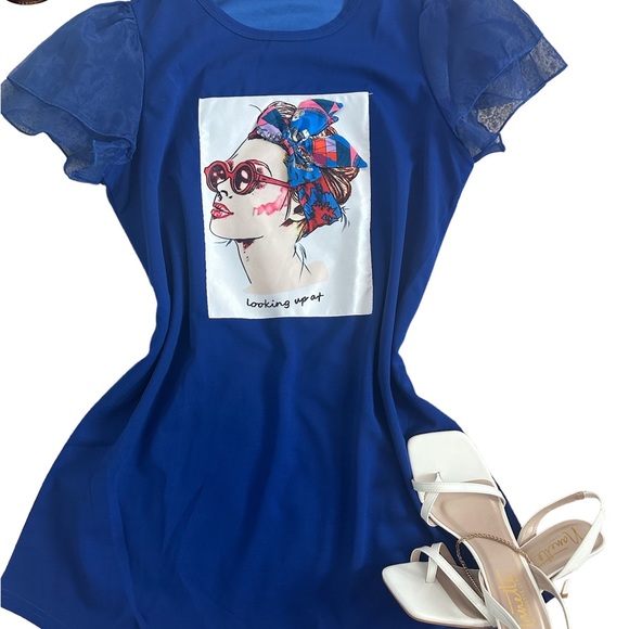 🌸3/$12,Shein blue XL dress, new - Picture 9 of 9